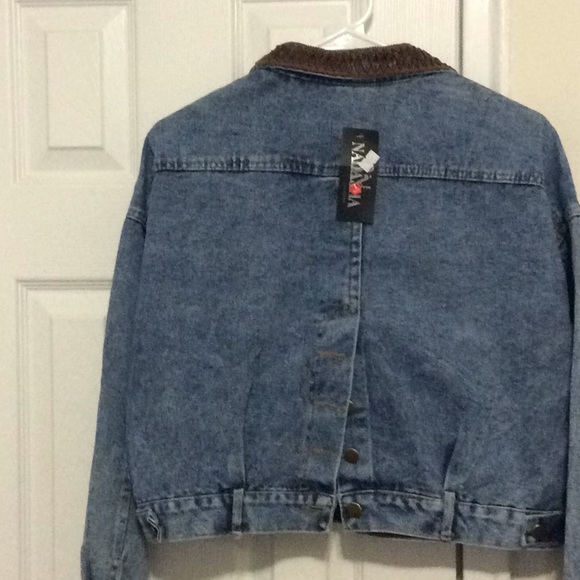 Jean Jacket w/Leather Trim (L-XL) - Picture 6 of 9